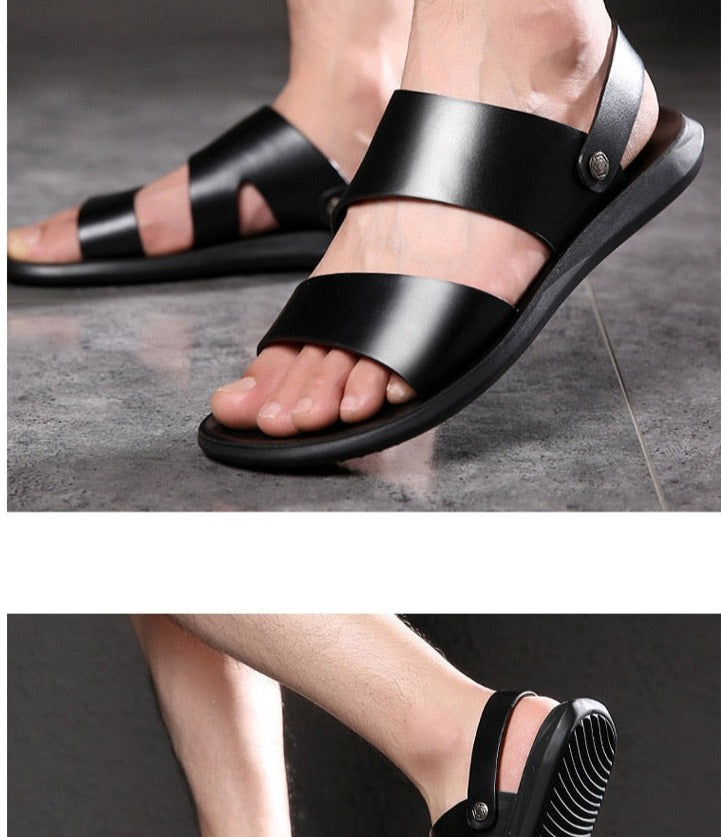 ArmoredStride™ - Men's Leather Non-Slip Sandals