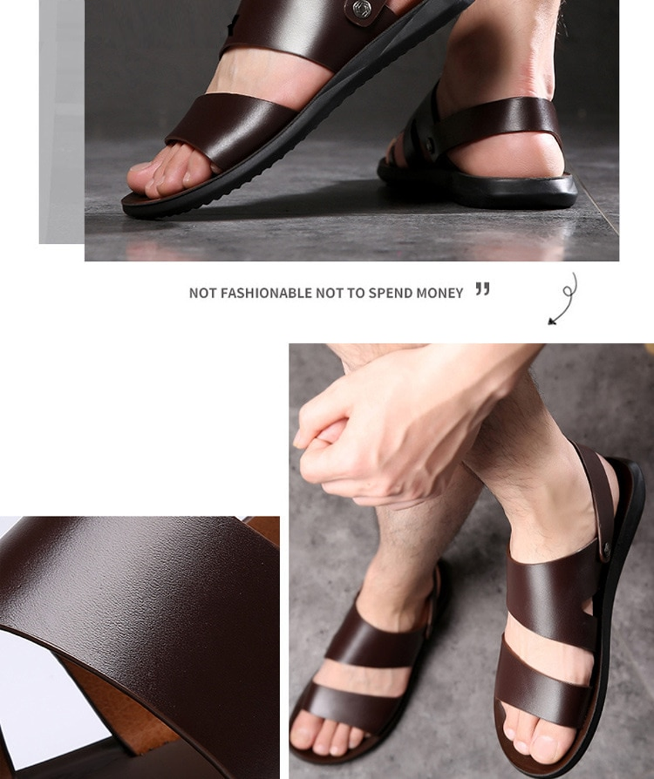 ArmoredStride™ - Men's Leather Non-Slip Sandals