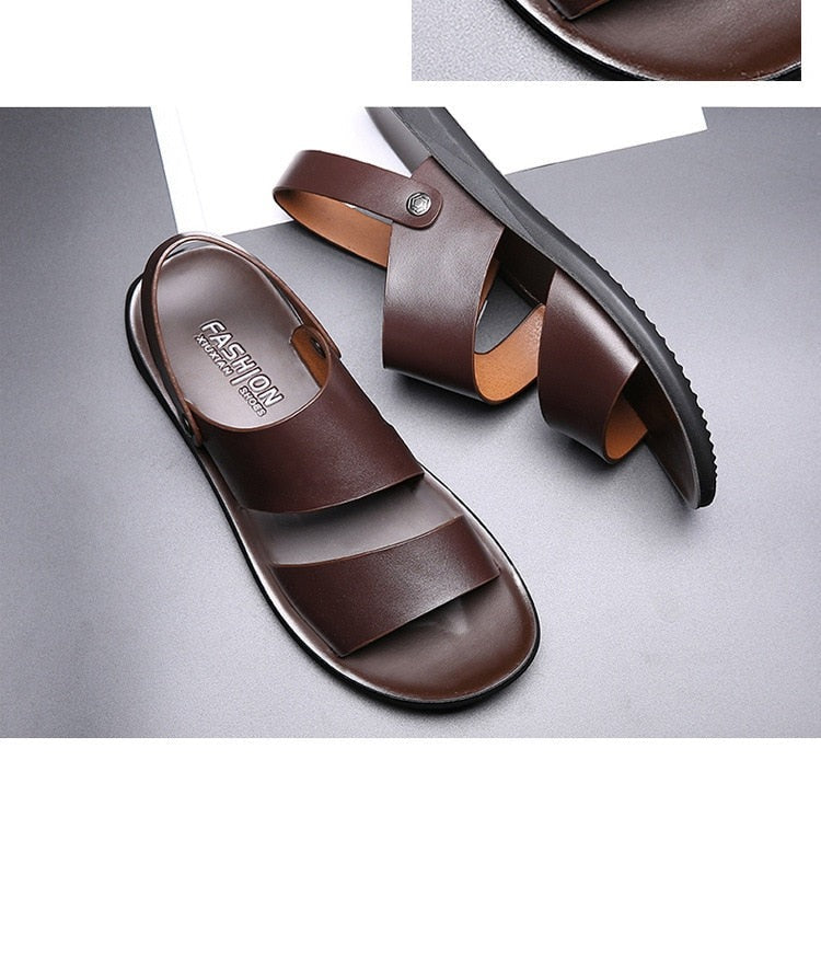 ArmoredStride™ - Men's Leather Non-Slip Sandals