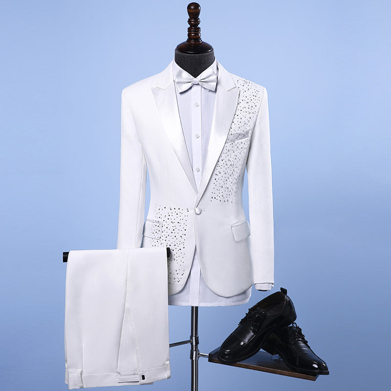 Men's Formal Slim Fit Crystals Blazer