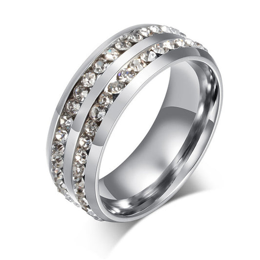 UNISEX Punk Vintage Black Stainless Steel Ring