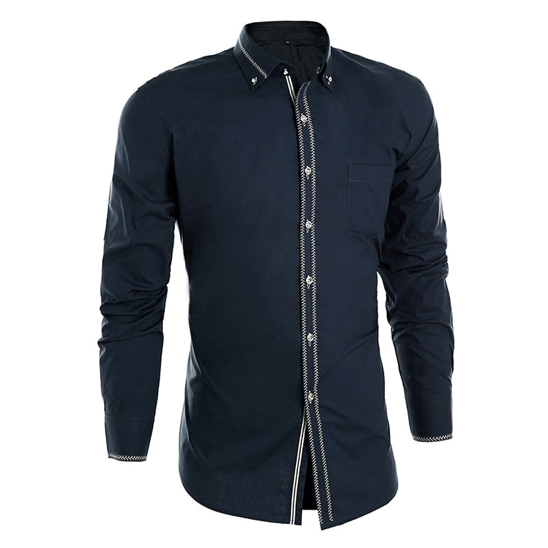 Men's Business Solid Casual Shirt