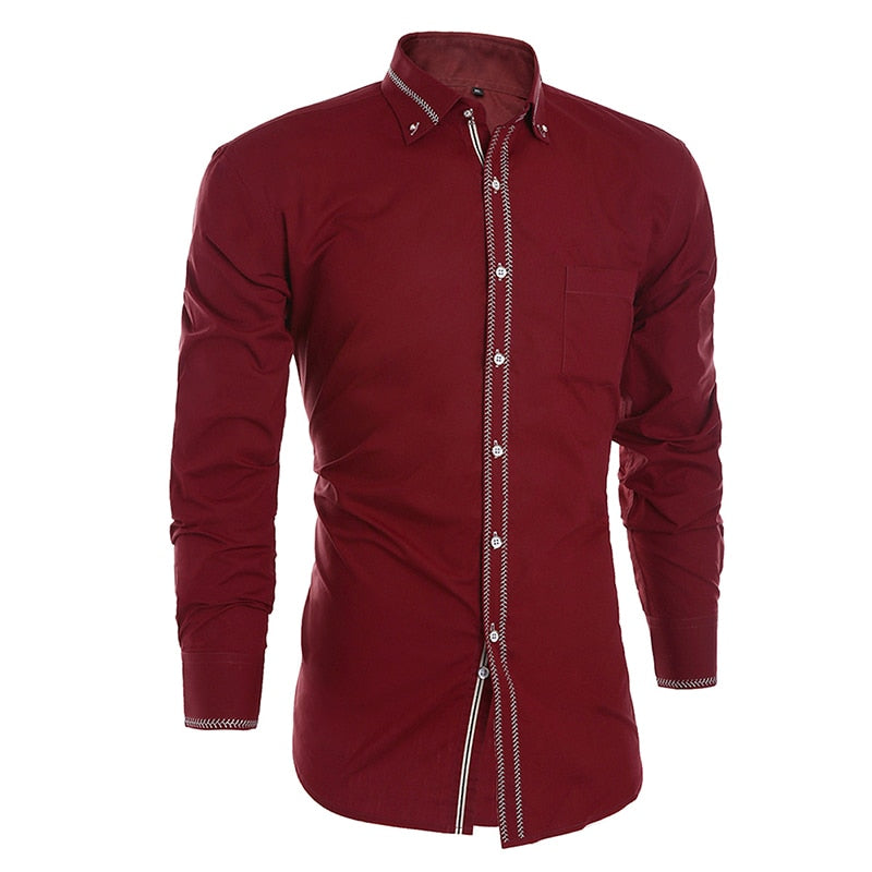 Men's Business Solid Casual Shirt