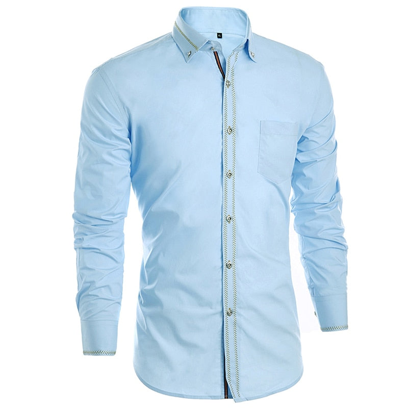 Men's Business Solid Casual Shirt