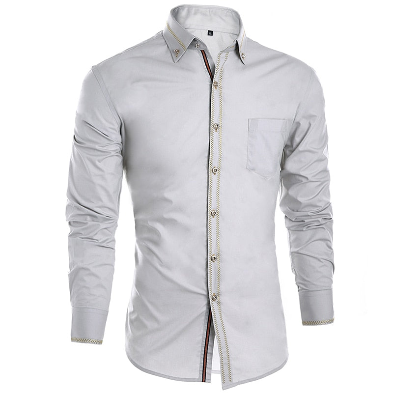 Men's Business Solid Casual Shirt