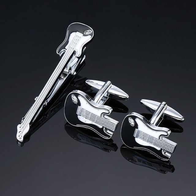 Deniz Cufflinks-Necktie Clip Set