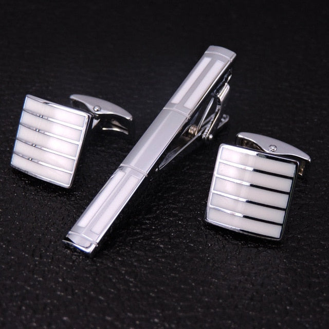 Deniz Cufflinks-Necktie Clip Set