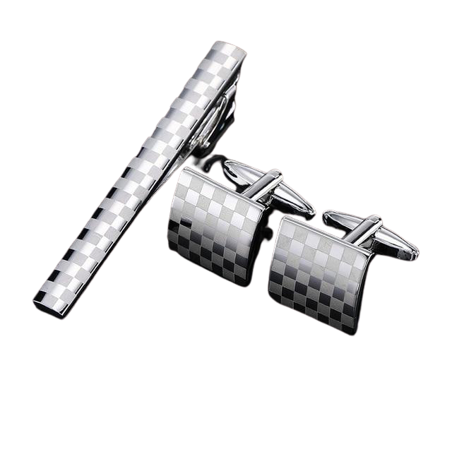 Deniz Cufflinks-Necktie Clip Set