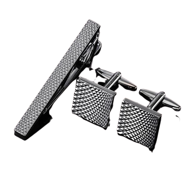 Deniz Cufflinks-Necktie Clip Set