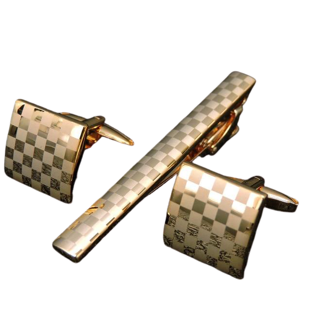 Deniz Cufflinks-Necktie Clip Set