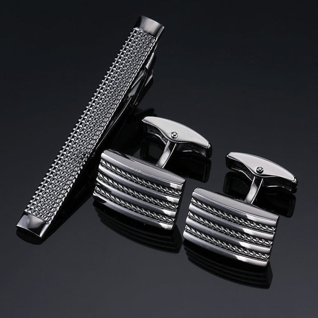 Deniz Cufflinks-Necktie Clip Set