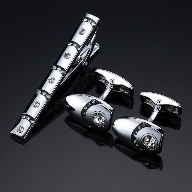Deniz Cufflinks-Necktie Clip Set