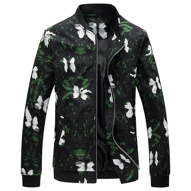Ken Floral Slim Fit Casual Jackets