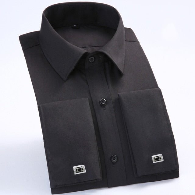 Men's Formal Luxury Striped Cufflinks Shirt