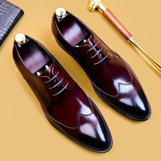 Oxford Formal Business Lace-up Full Grain Leather Shoes