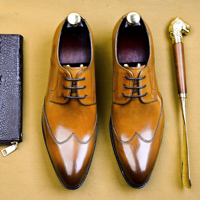Oxford Formal Business Lace-up Full Grain Leather Shoes