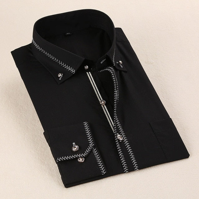 Men's Business Solid Casual Shirt