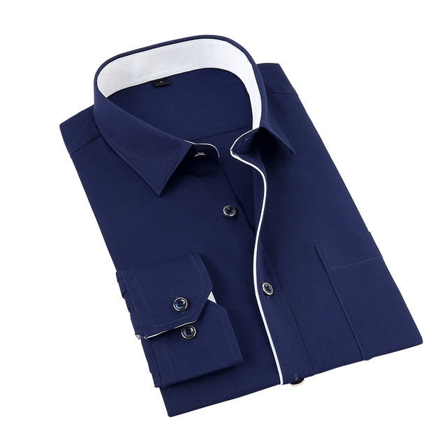 Men's Business Solid Casual Shirt