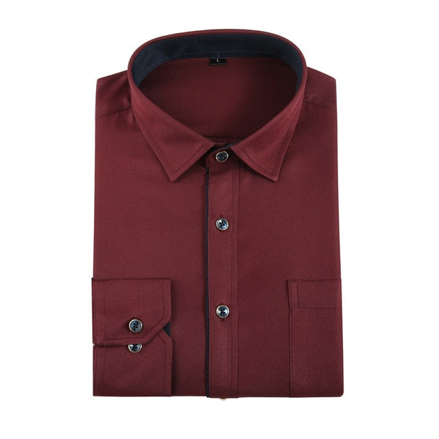 Men's Business Solid Casual Shirt