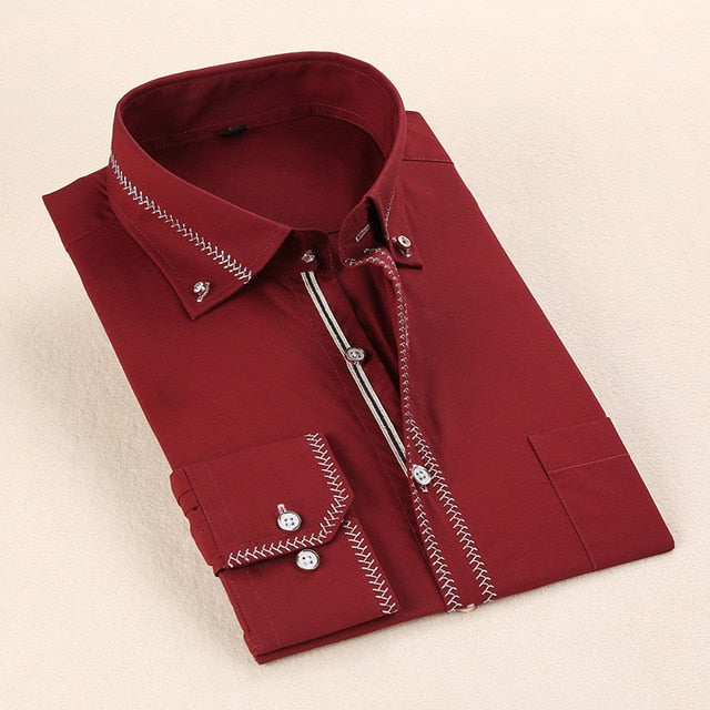 Men's Business Solid Casual Shirt