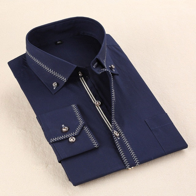 Men's Business Solid Casual Shirt