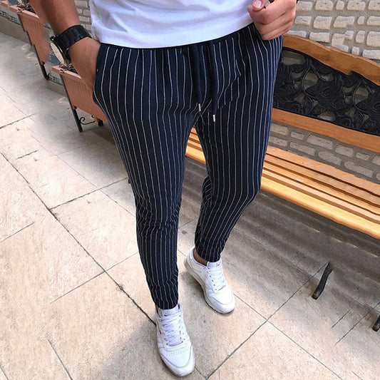 PlaidElegance™ - Casual Drawstring Trousers