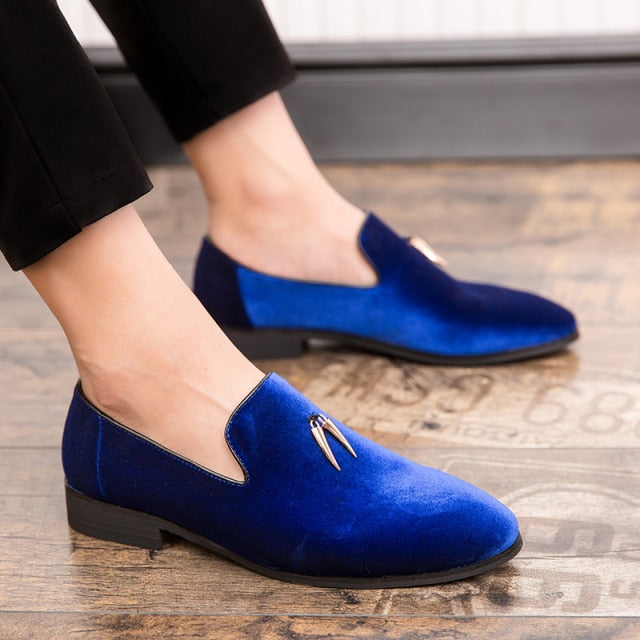 StylishSole™ - Men Velvet Flat Loafers