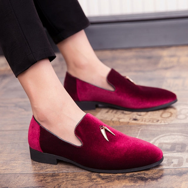 StylishSole™ - Men Velvet Flat Loafers