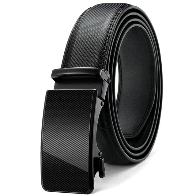 Troy Business Leather Automatic Alloy Buckle Belt