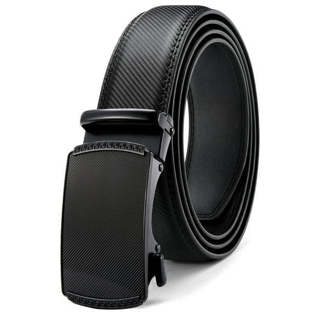 Troy Business Leather Automatic Alloy Buckle Belt