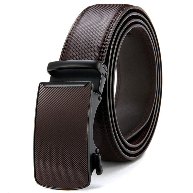 Troy Business Leather Automatic Alloy Buckle Belt