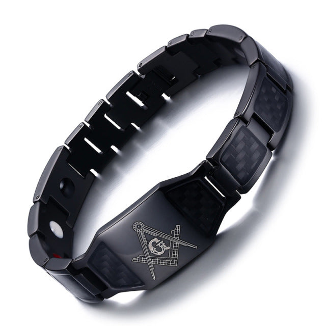 Steel Magnetic Therapy Healing Bracelet Magnet Bangle Relieve Pain Anti Radiation