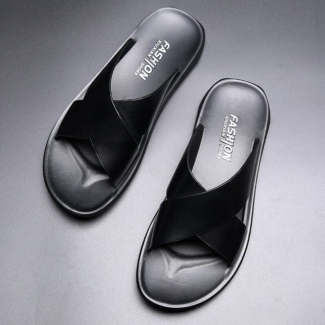 RivieraRoamer™ - Men's Italian Leather Luxury Sandals