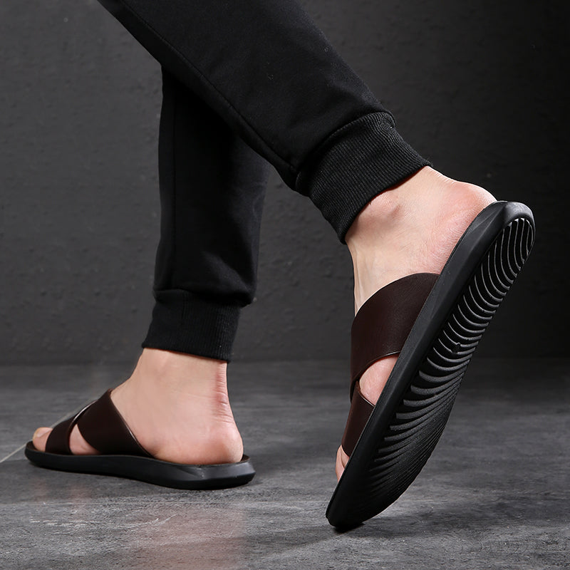 RivieraRoamer™ - Men's Italian Leather Luxury Sandals