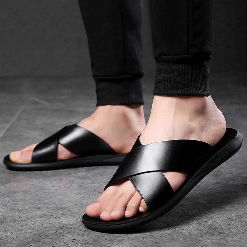 RivieraRoamer™ - Men's Italian Leather Luxury Sandals