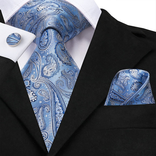 Sam 100% Silk Luxury Floral Suit Accessory Set