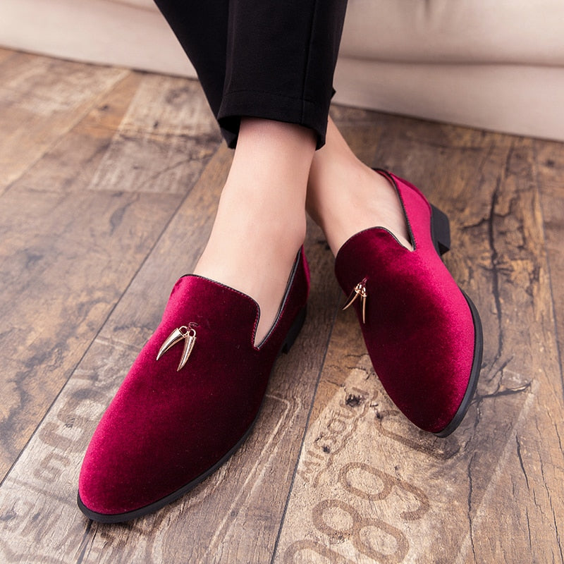 StylishSole™ - Men Velvet Flat Loafers