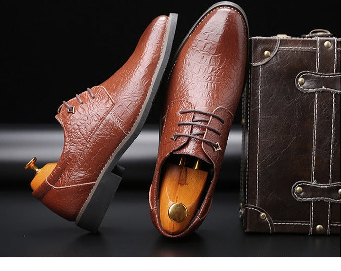 Gerrell Genuine Leather Crocodile Shoes