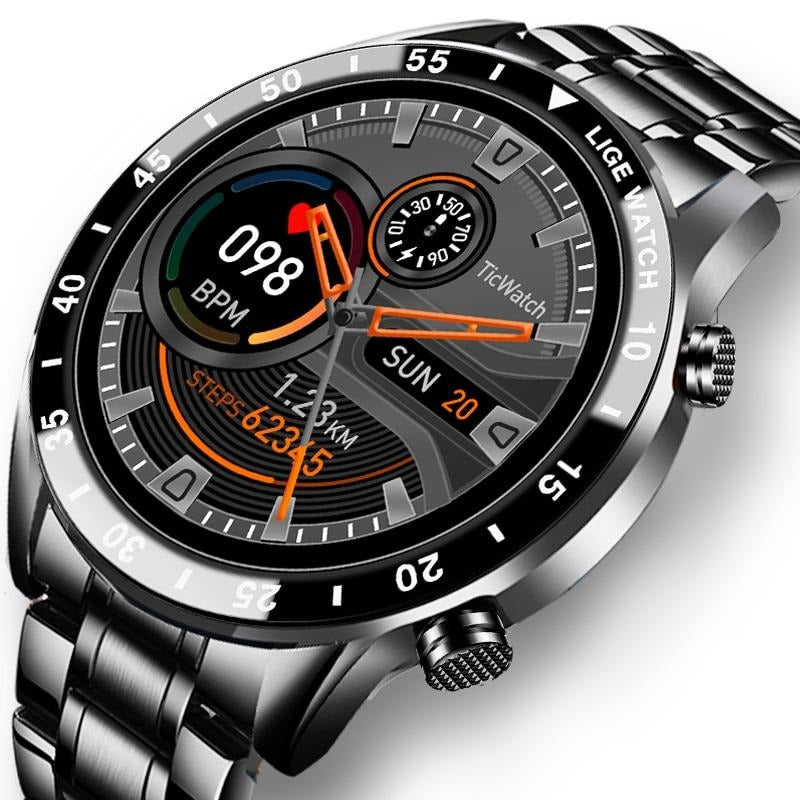 Unisex Luxury Fitness Watch Heart Rate Blood Pressure Activity Tracker Smart Watch