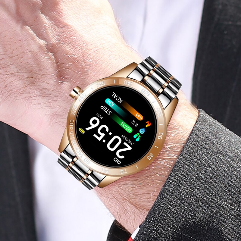 Men’s Luxury Steel Belt Smart Watch Waterproof Sport Fitness Android Watch