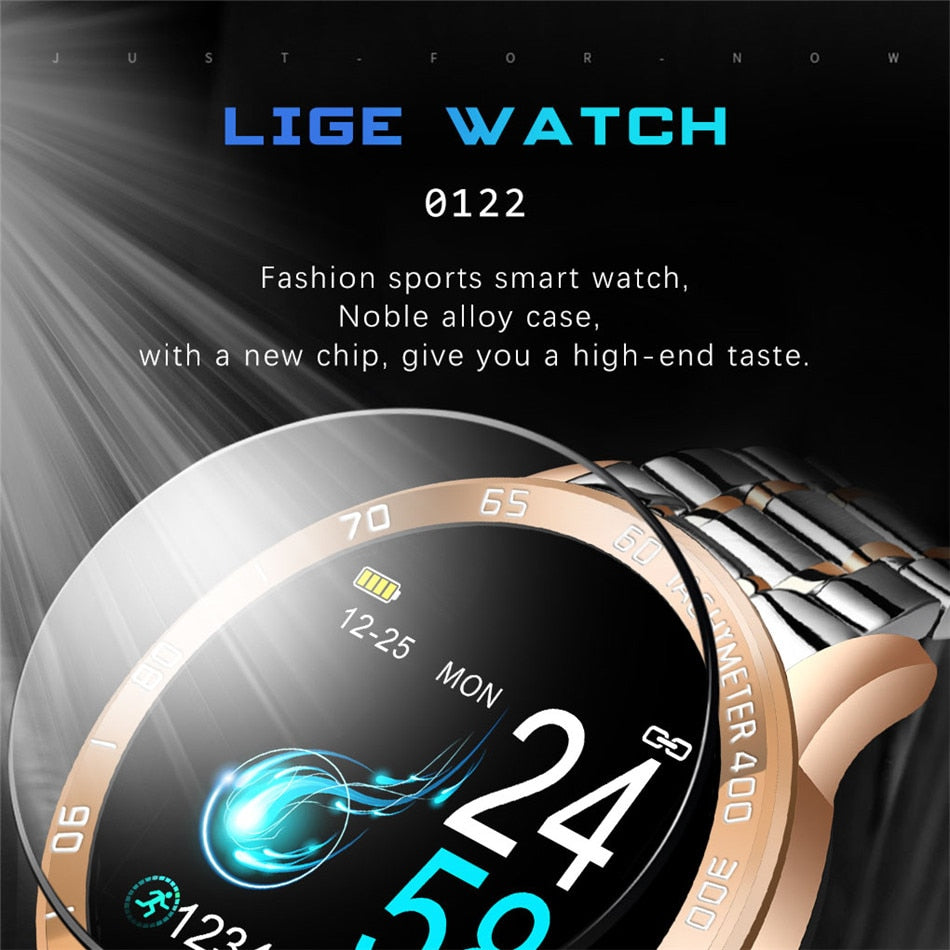 Men’s Luxury Steel Belt Smart Watch Waterproof Sport Fitness Android Watch