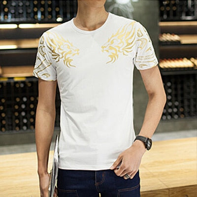 Men Cotton Casual Patchwork Short Sleeve Shirt