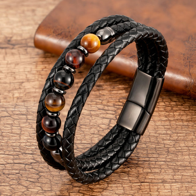 Men Multilayer Leather Bracelets