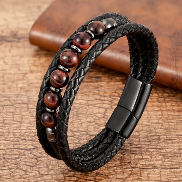 Men Multilayer Leather Bracelets
