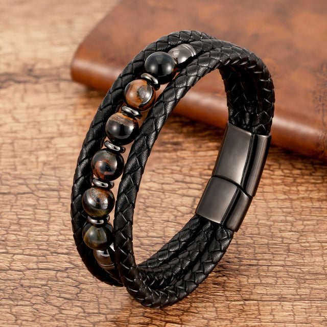 Men Multilayer Leather Bracelets