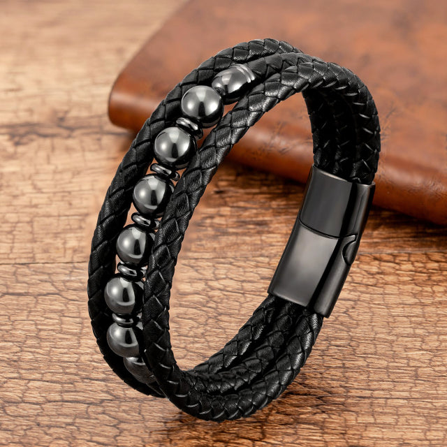 Men Multilayer Leather Bracelets