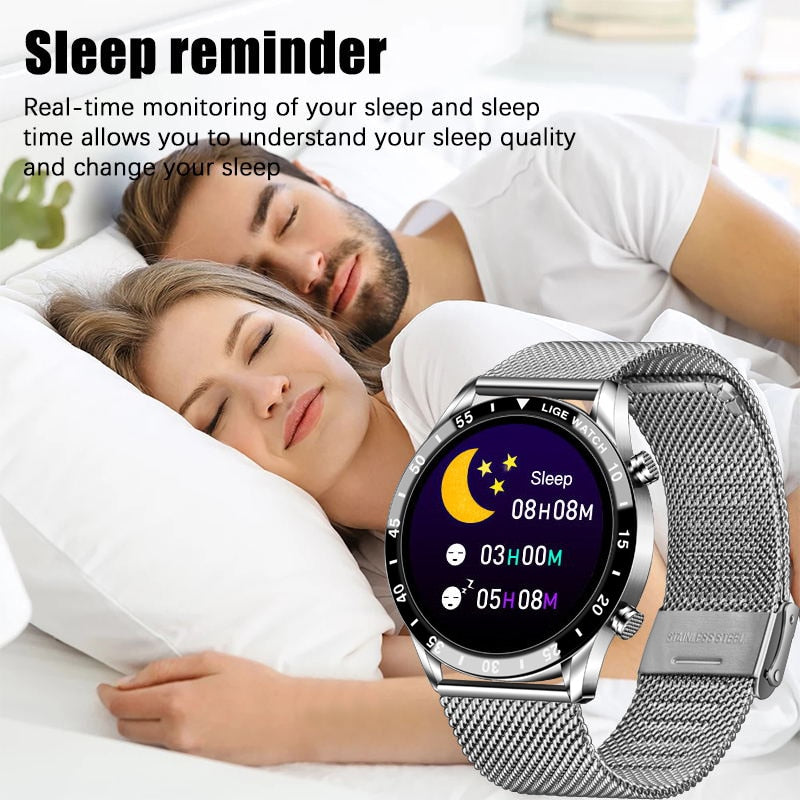 Men’s New Smart Watch Touch Screen Sports Fitness Watch Waterproof Bluetooth