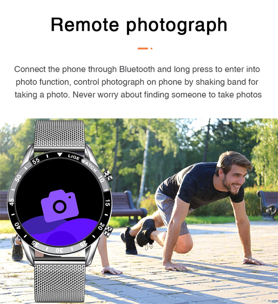 Men’s New Smart Watch Touch Screen Sports Fitness Watch Waterproof Bluetooth
