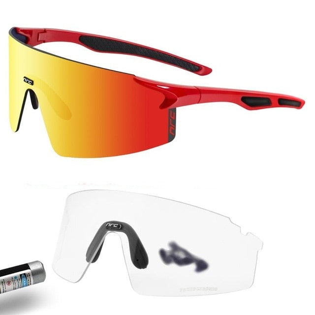 NRC 3 Lens UV400 Cycling Sunglasses TR90 Sports Bicycle Glasses MTB Mountain Bike Fishing Hiking Riding Eyewear for men women