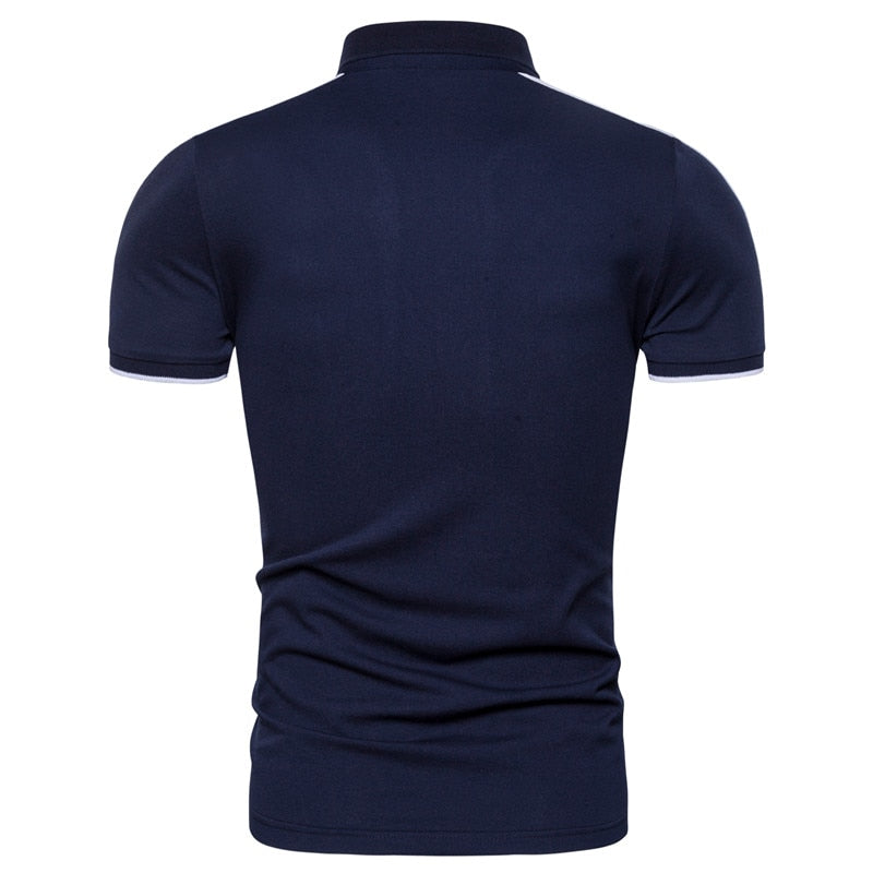 Men's Polo Shirt Summer Patchwork